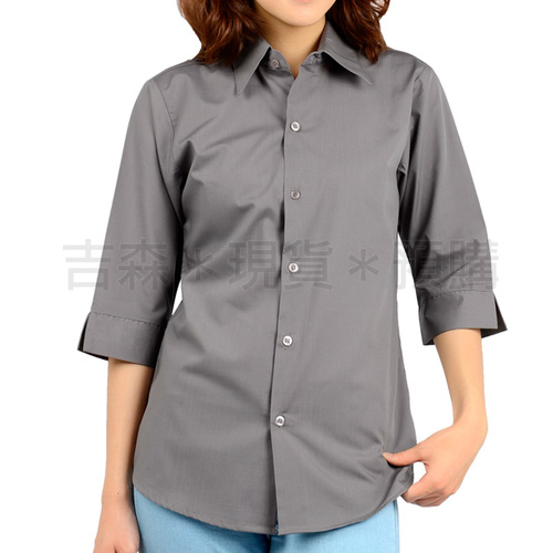 素色襯衫-鐵灰
