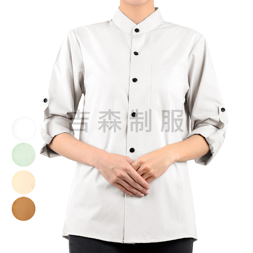 預購-立領長袖反摺襯衫