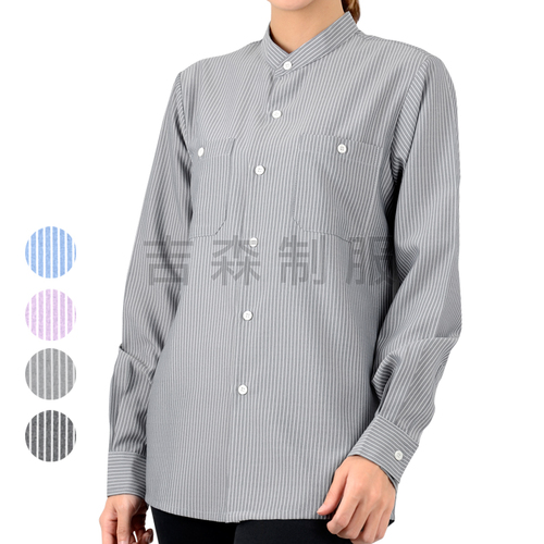 預購-立領長袖襯衫(吸濕排汗)