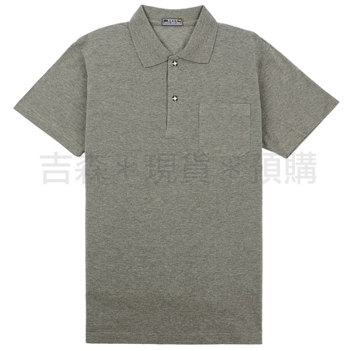 短袖網眼POLO衫-灰