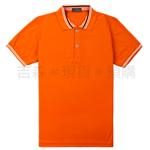 短袖高爾POLO衫-亮橘