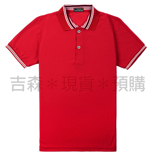 短袖高爾POLO衫-鮮紅