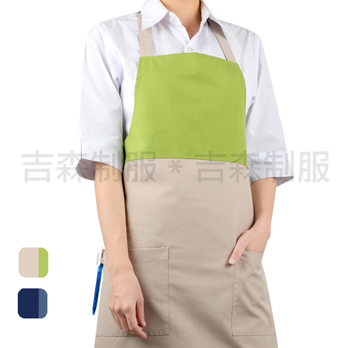 頸掛剪接圍裙